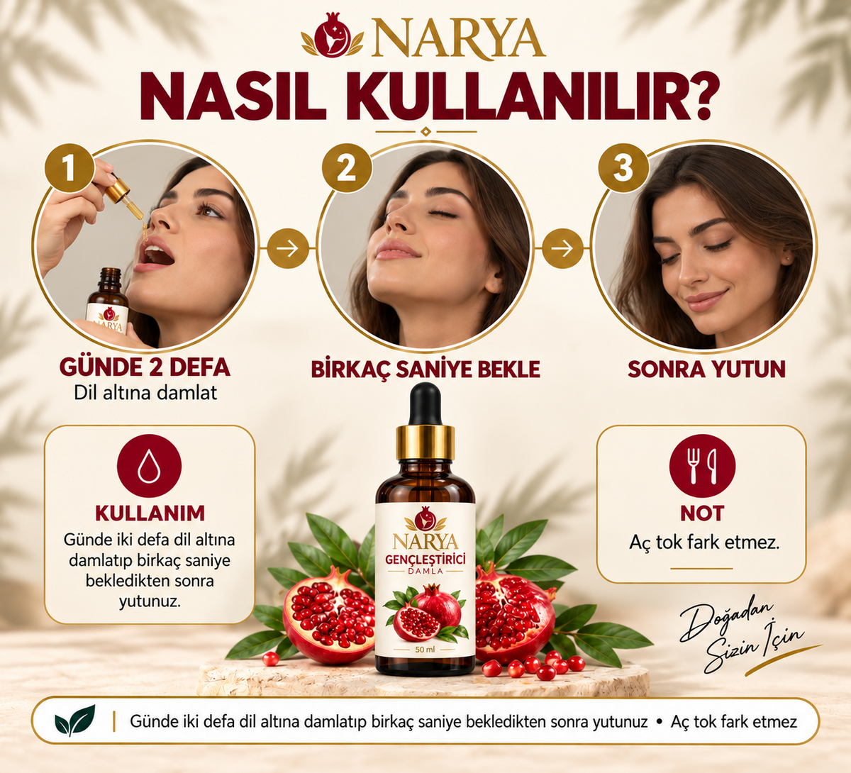 Narya Gençleştirici Damla kullanım rehberi